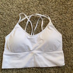 White sports bra